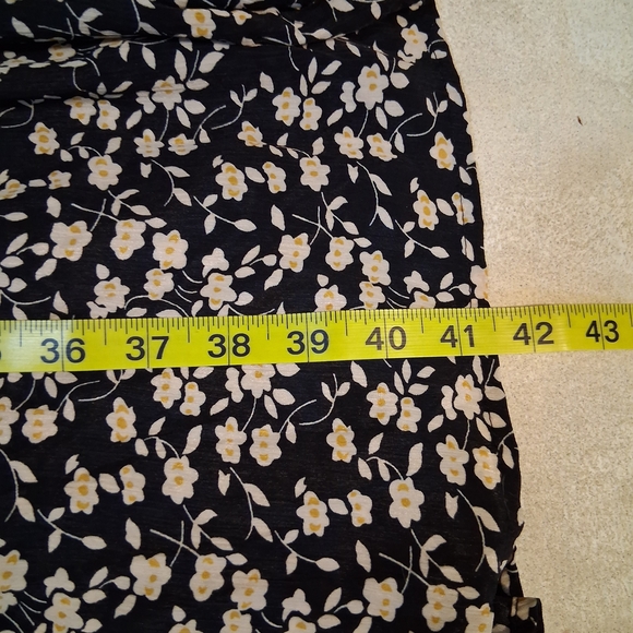 Hayden Los Angeles Elegant Black and White Floral Dress 2XL Cottagecore Tiered - Picture 13 of 15